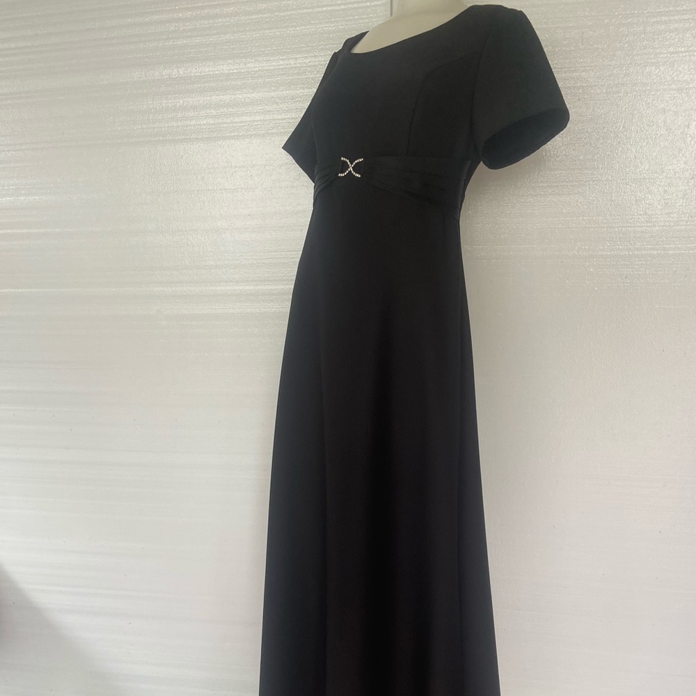 Vintage empire waist gown dress 60s 70s